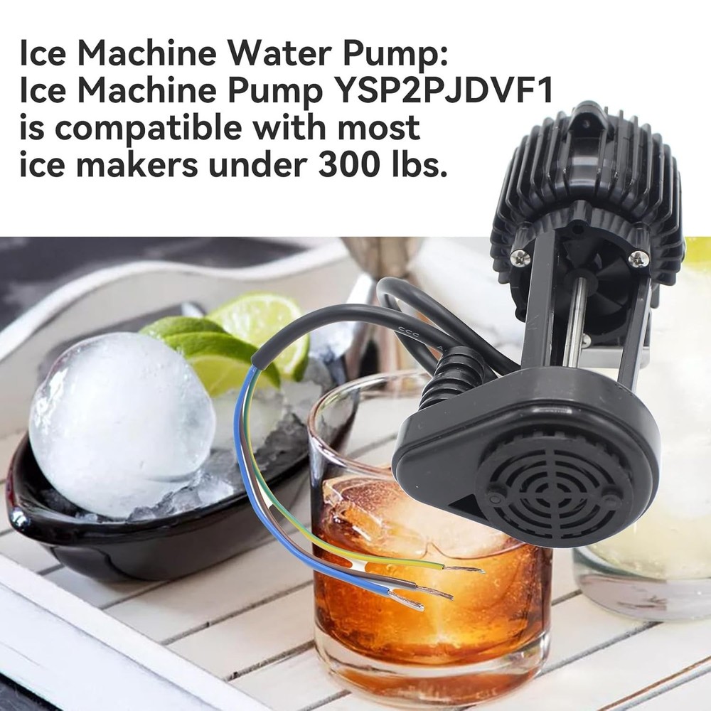 Durable Water Circulating Pump for Ice Makers - Quiet 2W Operation, Easy Install