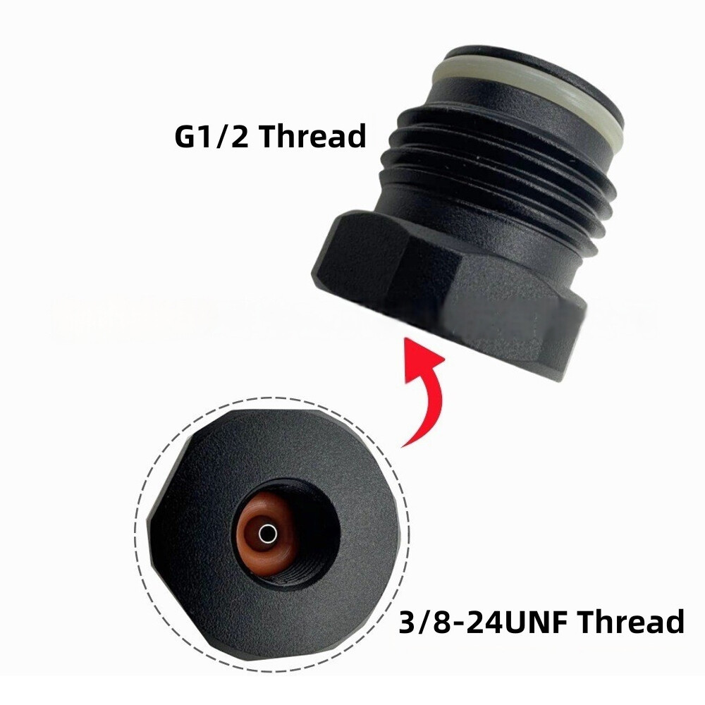 Co2 Threaded Cylinder 3/8-24UNF Thread to Tank Thread G1/2-14 Convert
