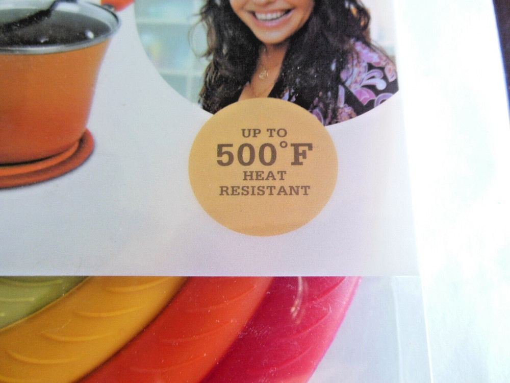 Rachel Ray * 4 - Silicone Trivets /Multi Colored * Free Shipping