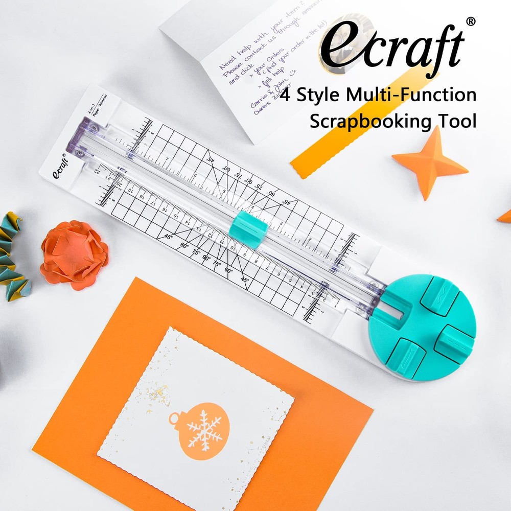 Paper Trimmer Craft Paper Cutter: 4 Style Multi-Function Scrapbooking Tool wi...