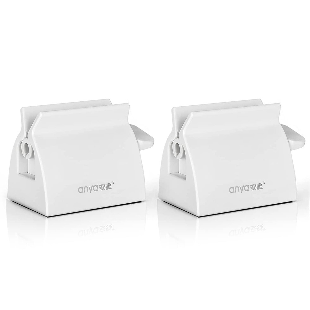 2pcs-Rolling Tube Toothpaste Squeezer 3 Count (Pack of 1), White