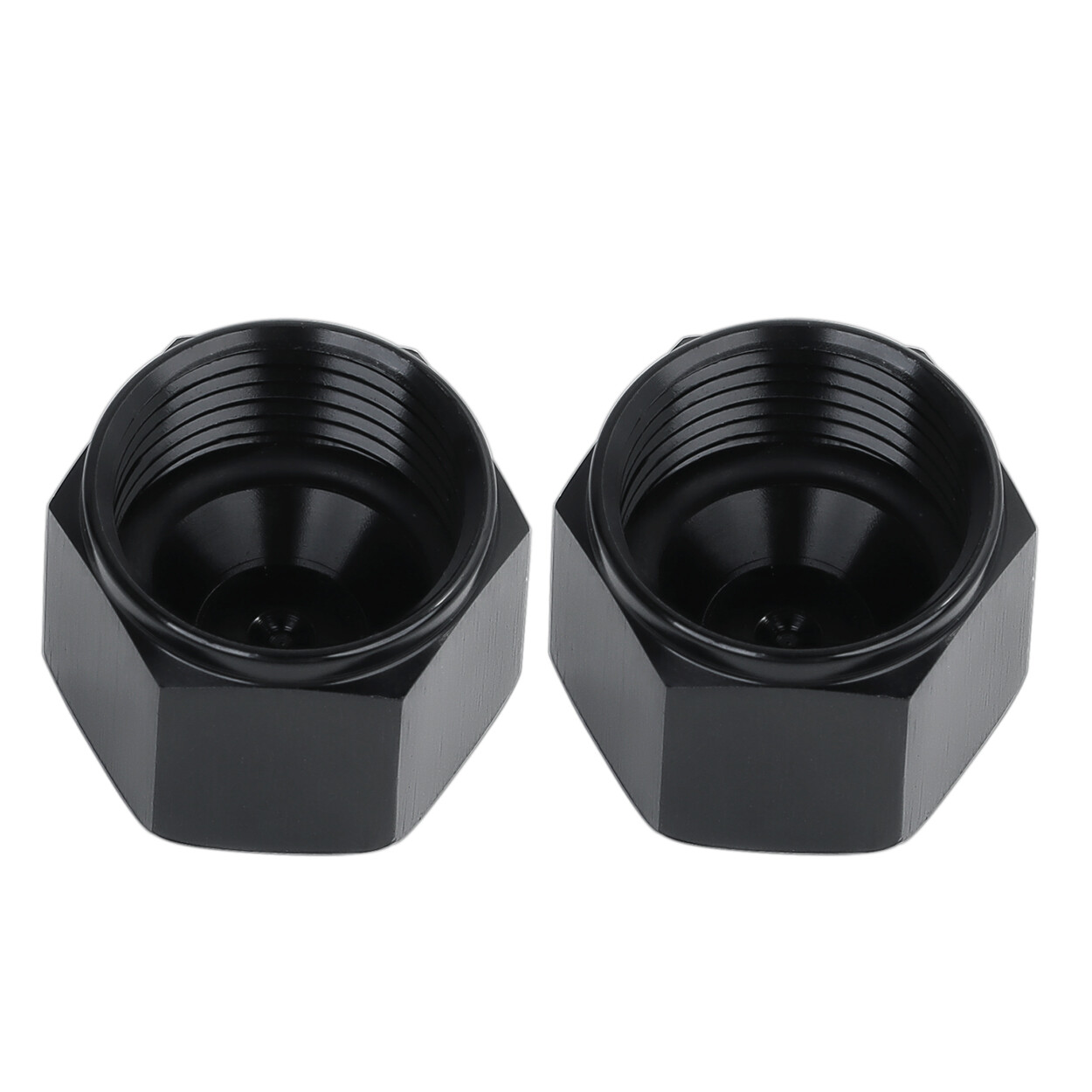 LokoCar 4AN 6AN 8AN 10AN Flare Cap Block off Fitting Plug Aluminum Black 2Pcs