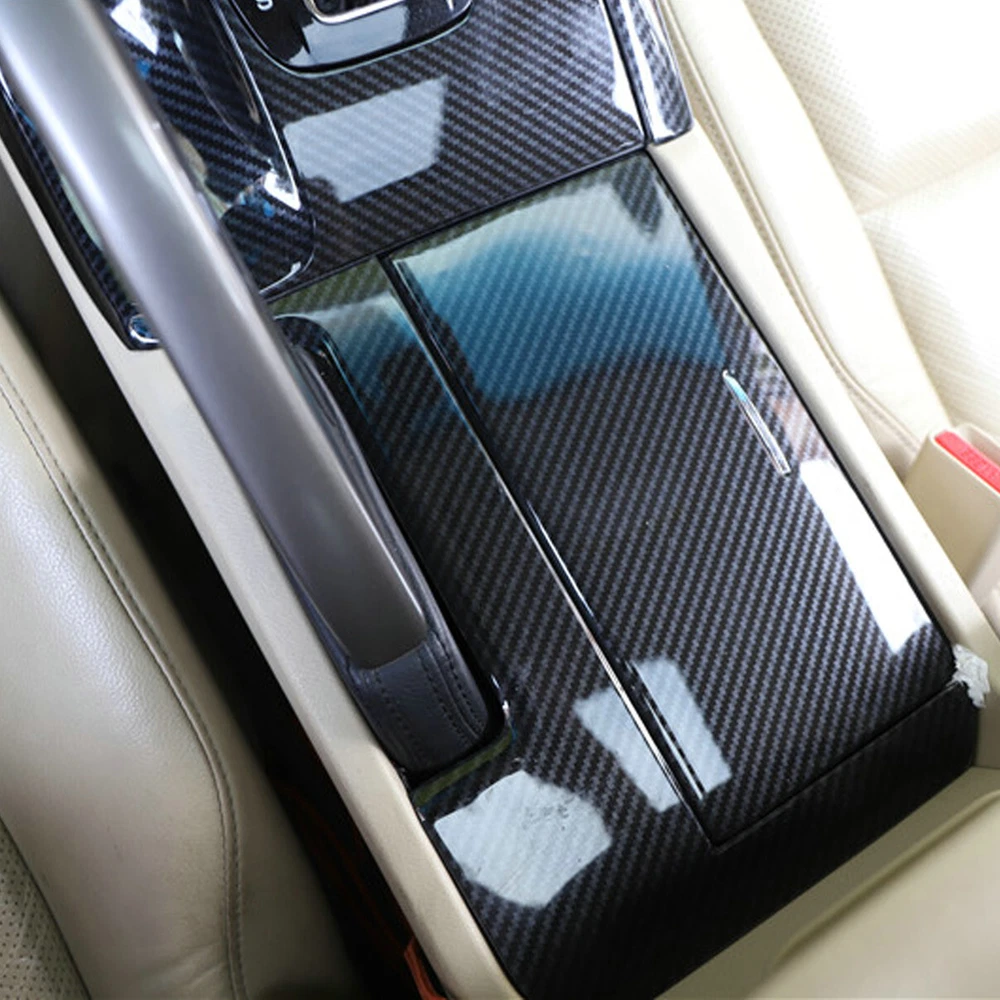 5Pcs Carbon Fiber Central Console Gear Shift Panel Trim For 2009-2014 Acura TSX