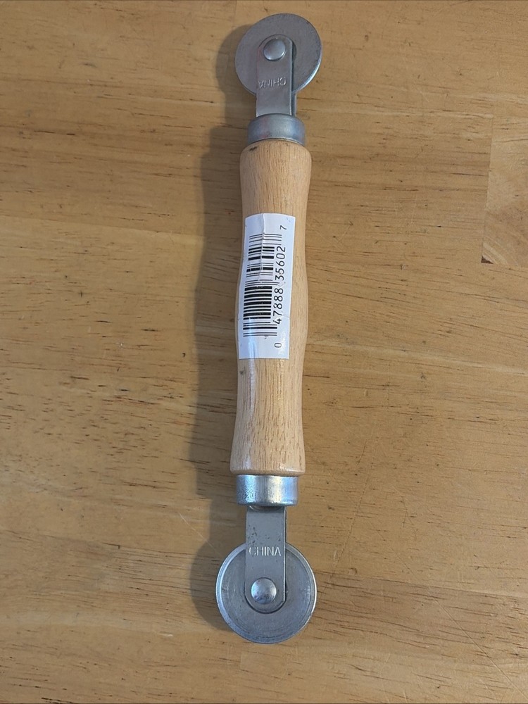 Screen Installation Dual End Wheel Wood Handle 8.75-Inch Long