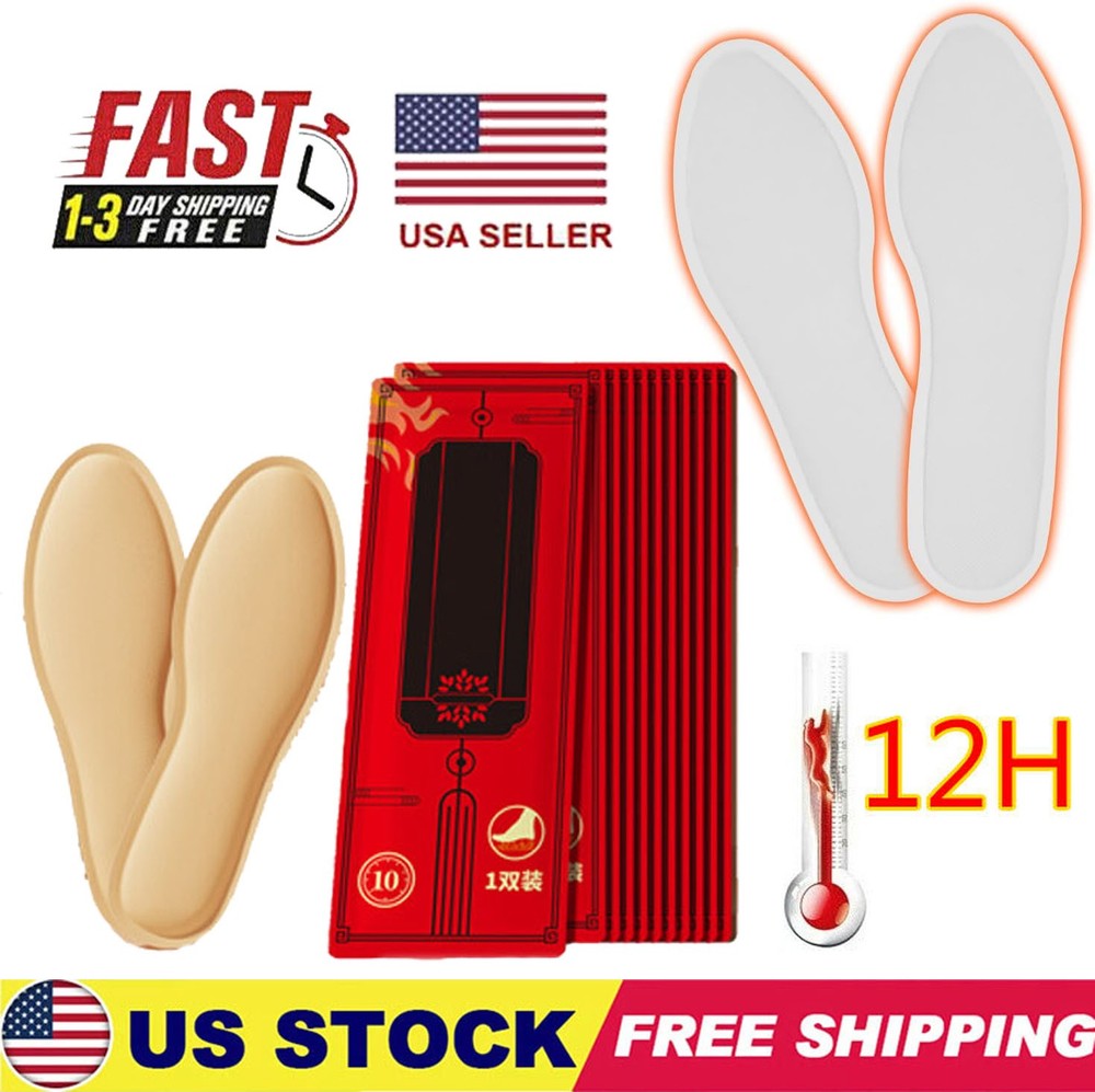 12Hours Heated Insoles Winter Warmer Self-Heating Breathable Foot Patch