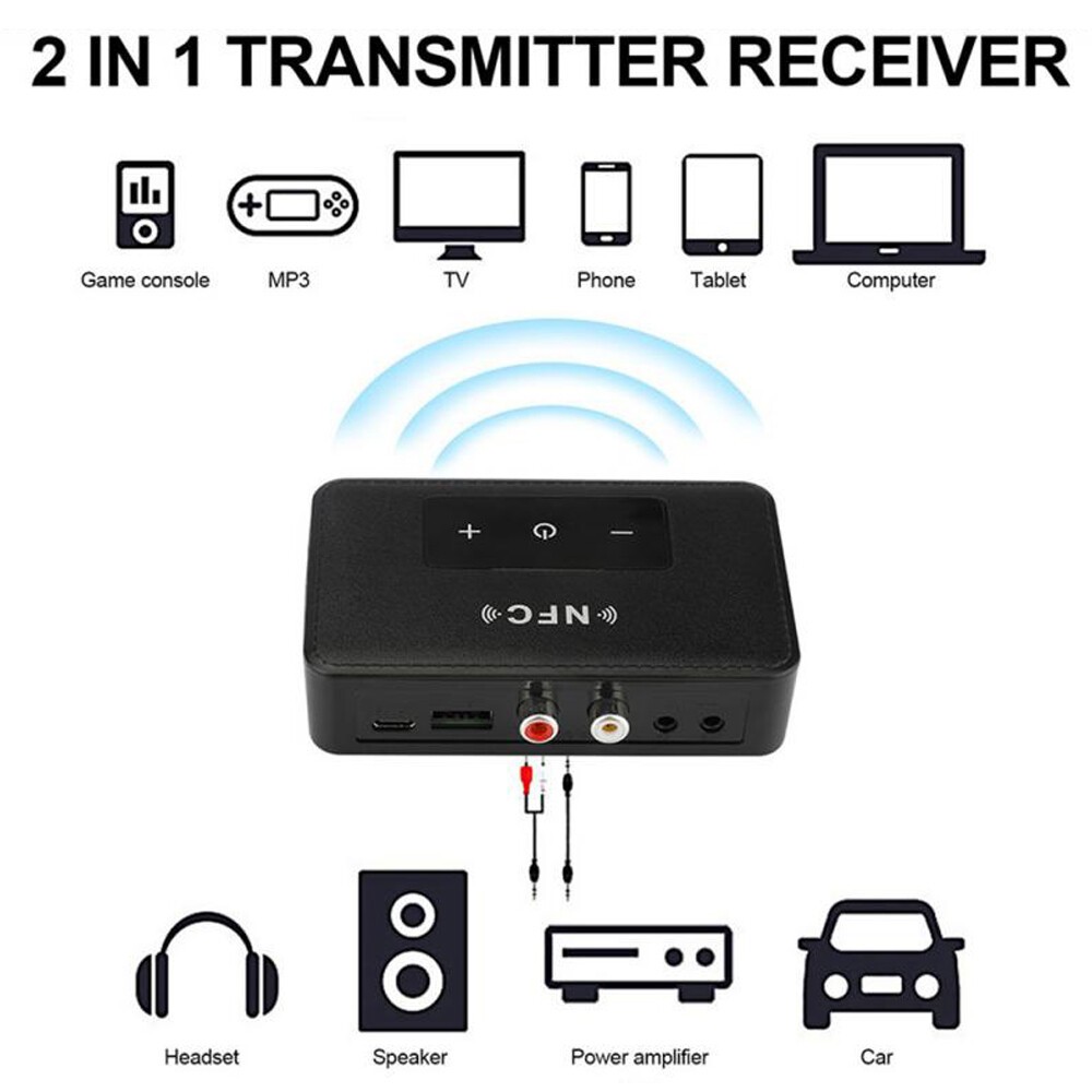 Long Range Bluetooth 5.0 Transmitter Receiver Audio Adapter for TV Home Stereos