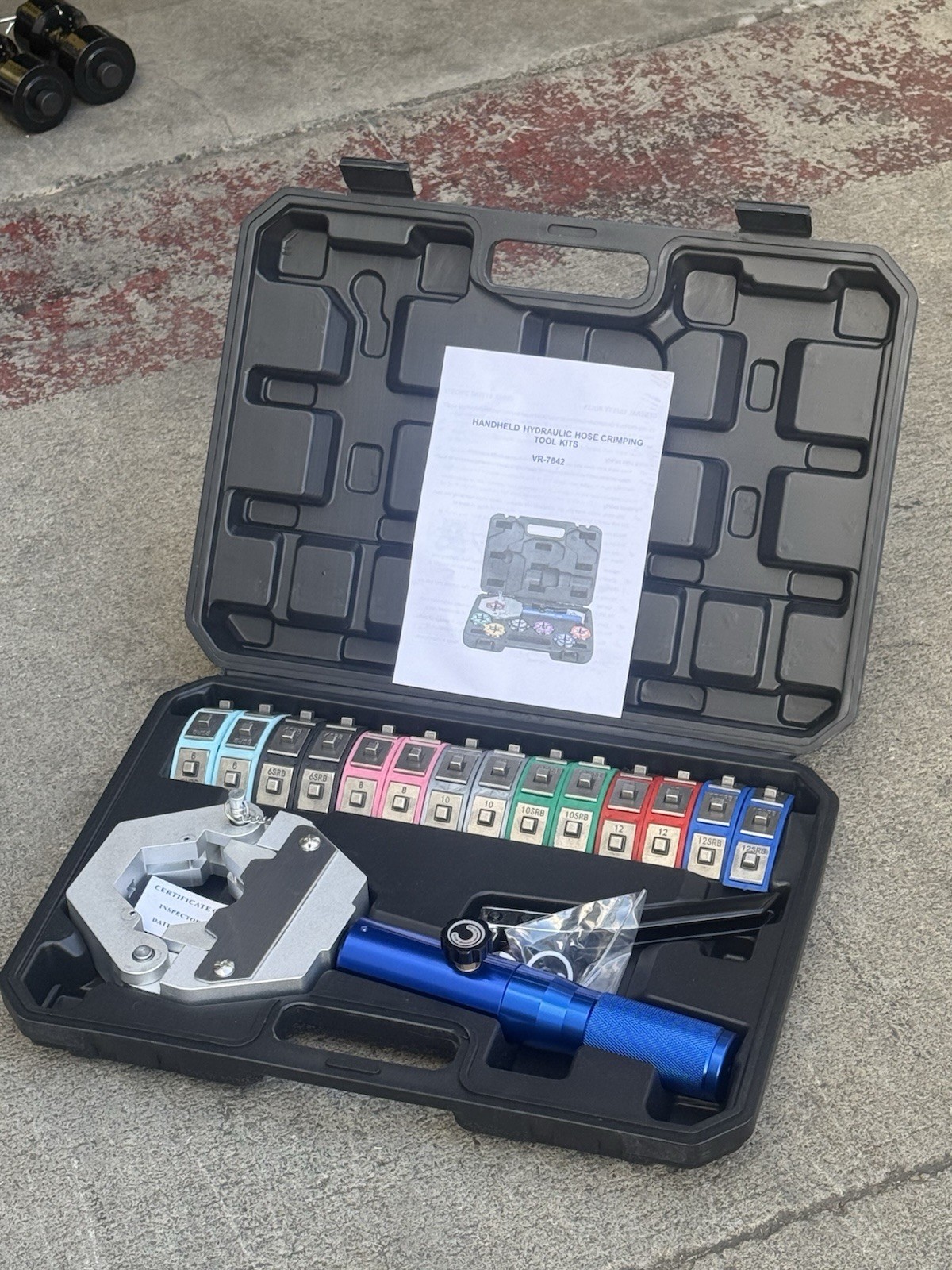 Handheld Hydraulic AC Hose Crimper Kit Crimping Tool Repair Air Condition Hoses