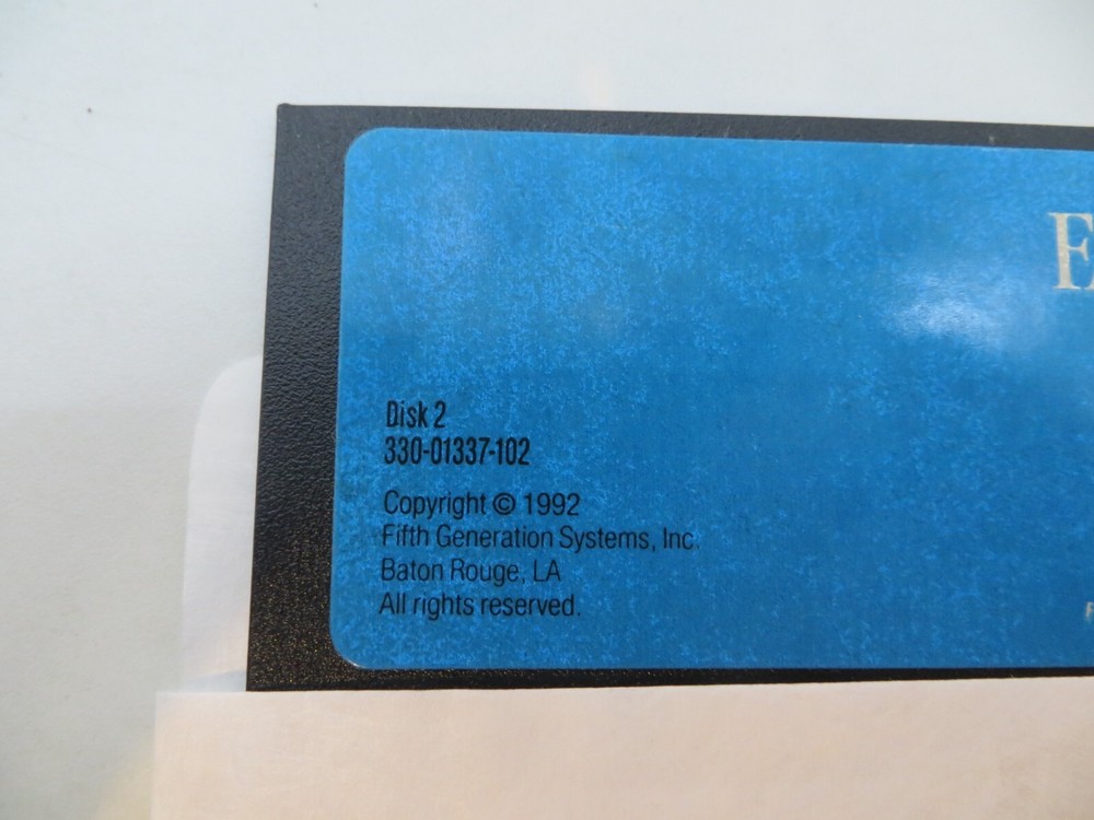 5.25" Floppy Disk FASTBACK PLUS DOS vintage 1992 computer discs 330-01337-101