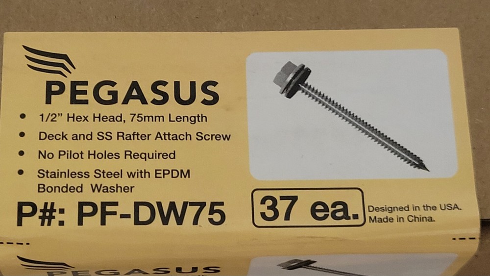 Pegasus Solar Hex Head Screws PF-DW75