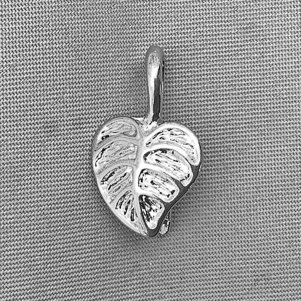 Medium Leaf Pinch Bails 18x11mm Platinum Plated Brass Q5 Per Pkg