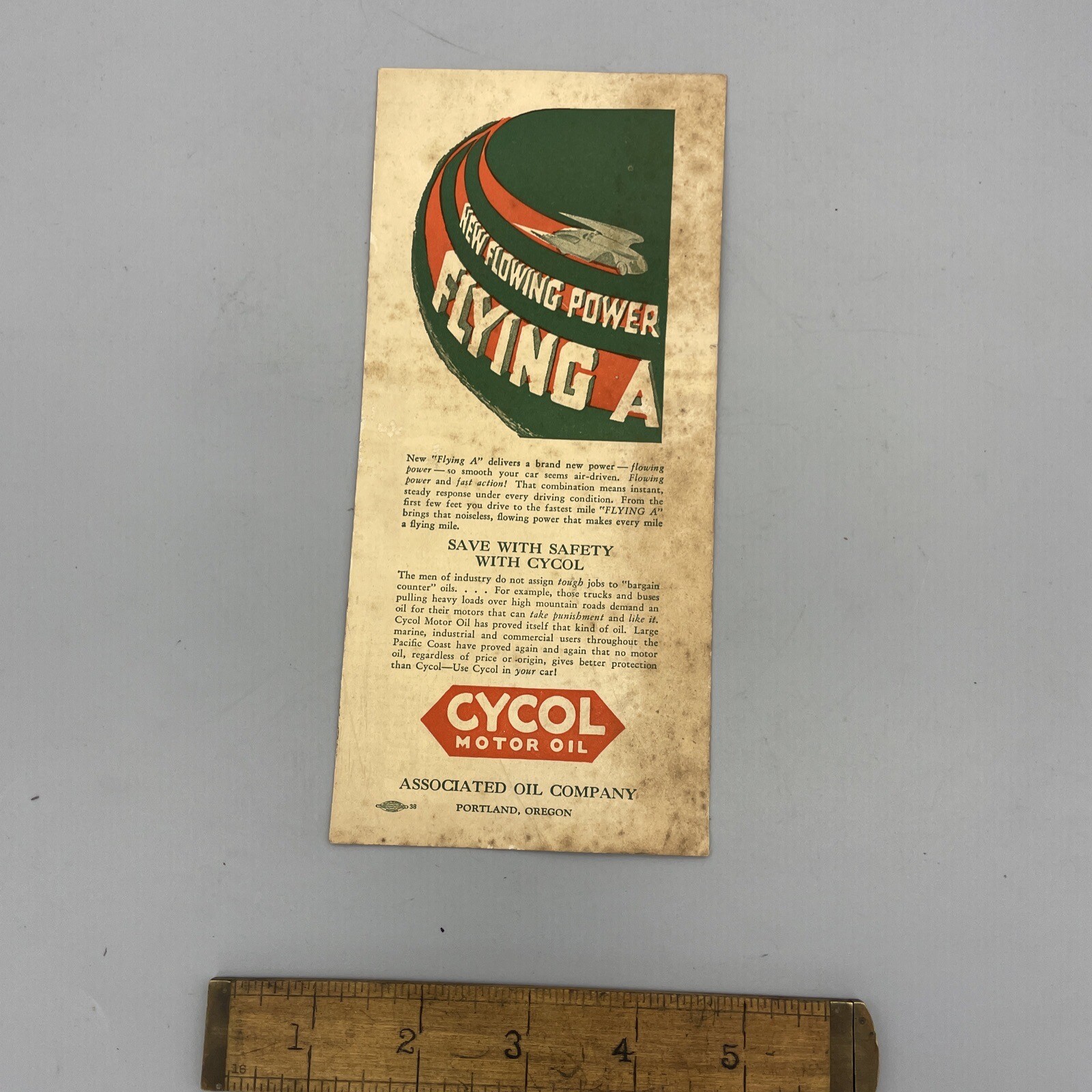 Associated Oil Company U.S. Frigate Constitution Old Ironsides At Portland 1933