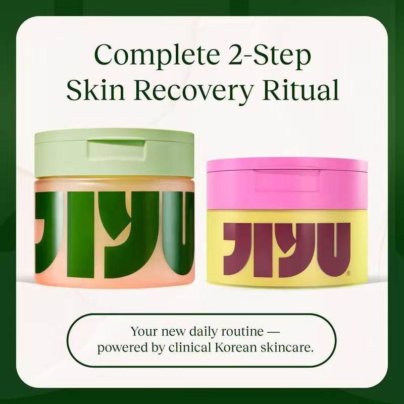 JiYu Korean Skincare Glow-Up Bundle - Toner Pads & NAD+Ant Aging Moisturizing Cr