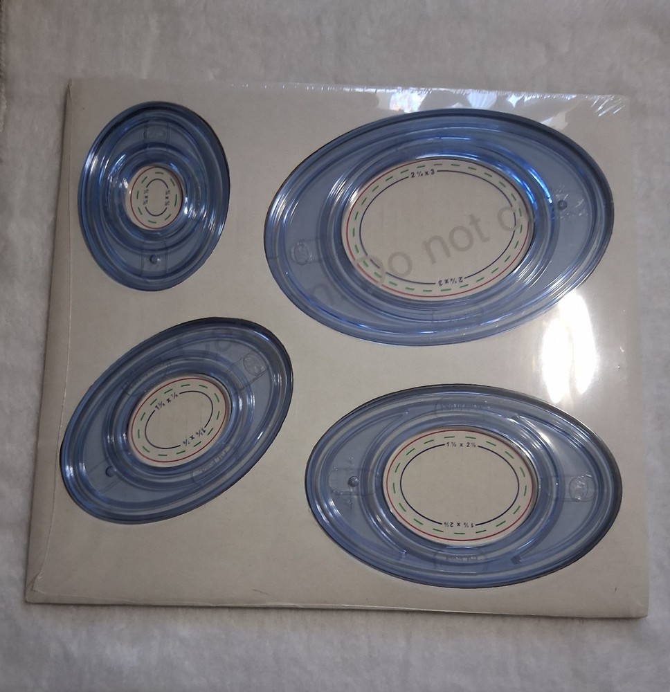 Creative Memories Custom Cutting System 4 Oval Pattern Template Set Scrapbooking