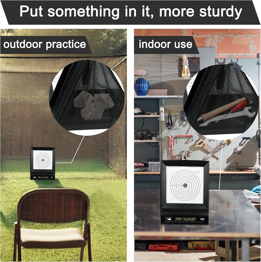 Folding Airsoft Target with Catcher - Perfect for Backyard Shooting Practice