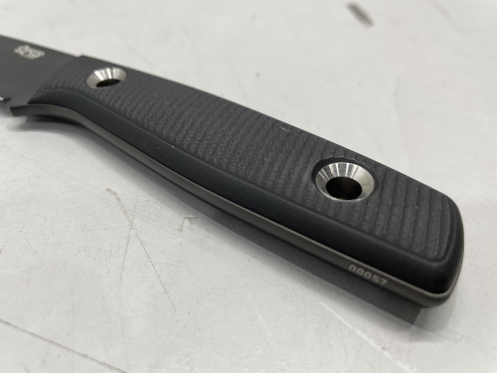 TRC Classic Freedom Black M390 Blade Black Canvas Micarta Knife 00057