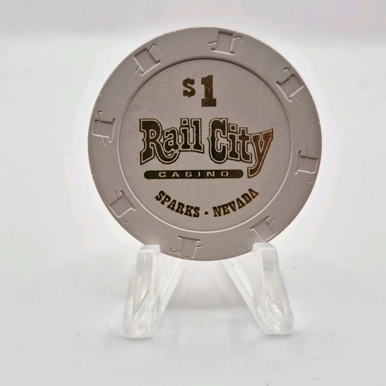 Rail City Casino Sparks Nevada 2012 $1 Casino Chip D0473 *Circulated