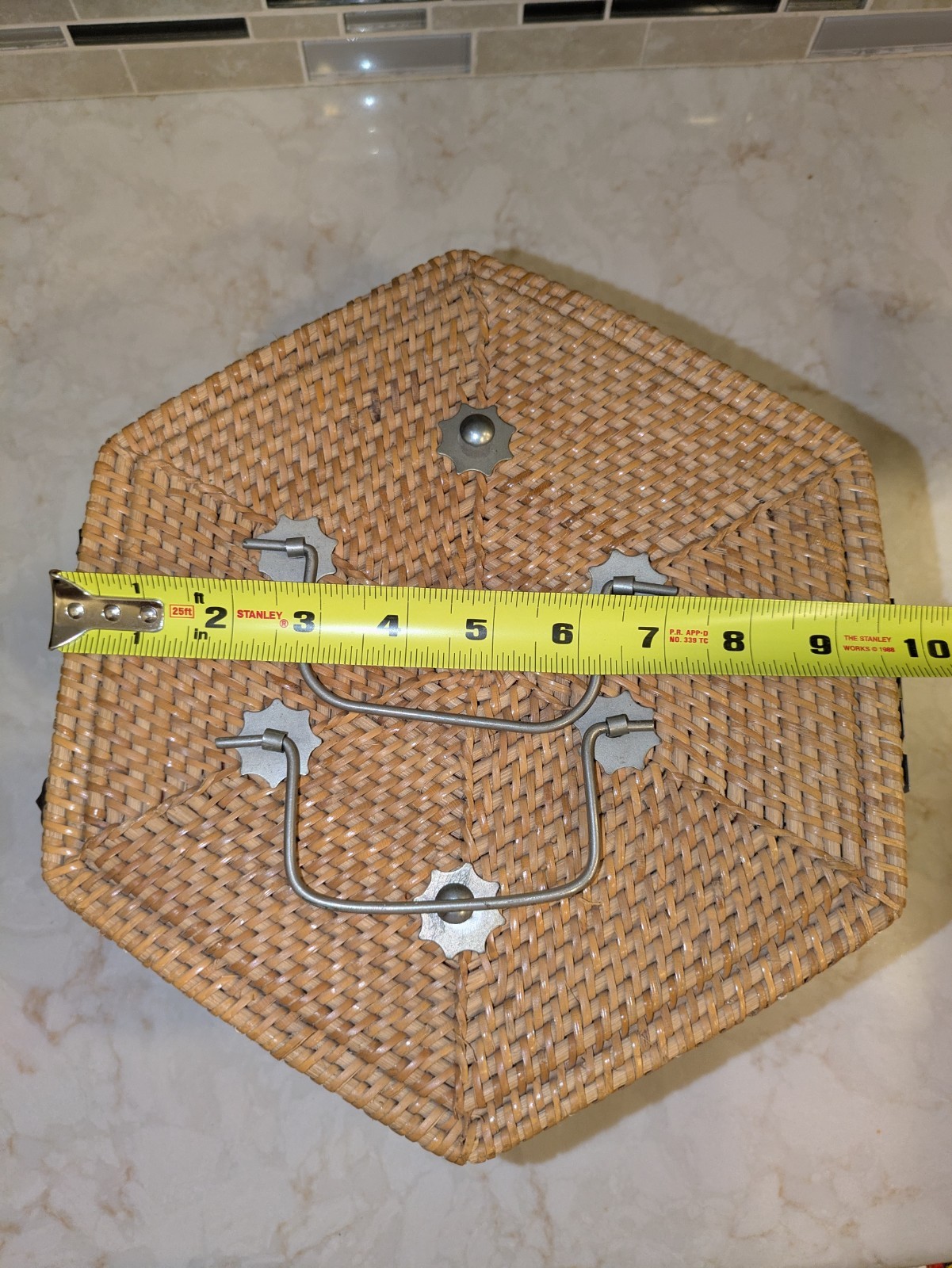 Vintage Chinese Wicker Basket for Tea