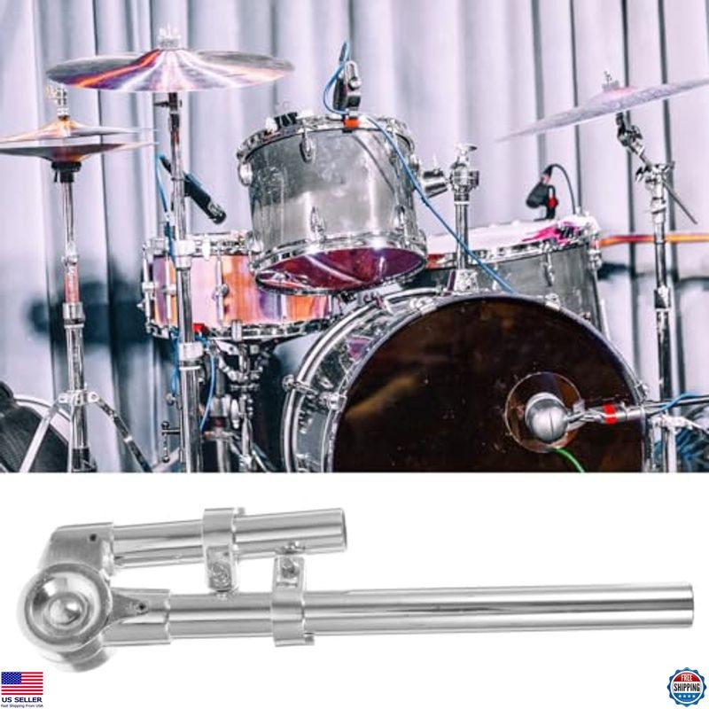 1 Pair Adjustable Double Tom Drum Stand Bracket, Stable Mount for Percussion
