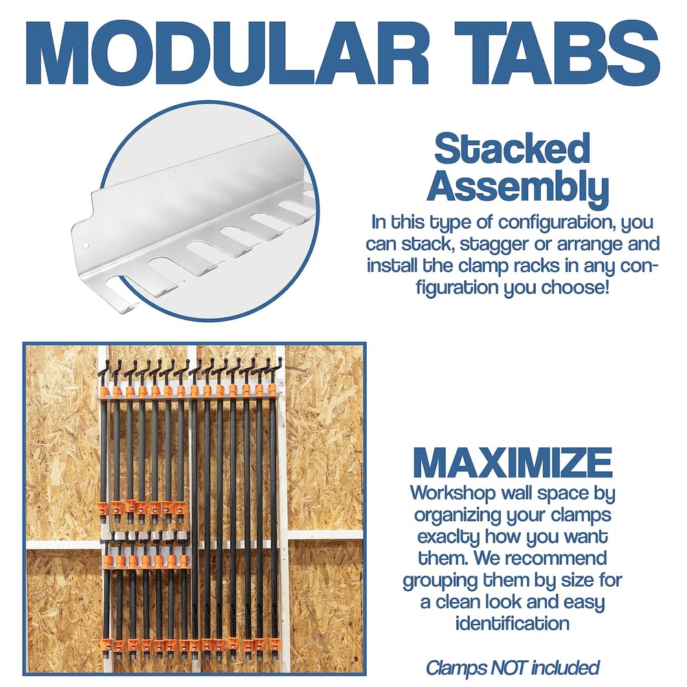 Fulton Pipe Clamp Rack 3 Pack - Quick Align Pre-Drilled 16" OC