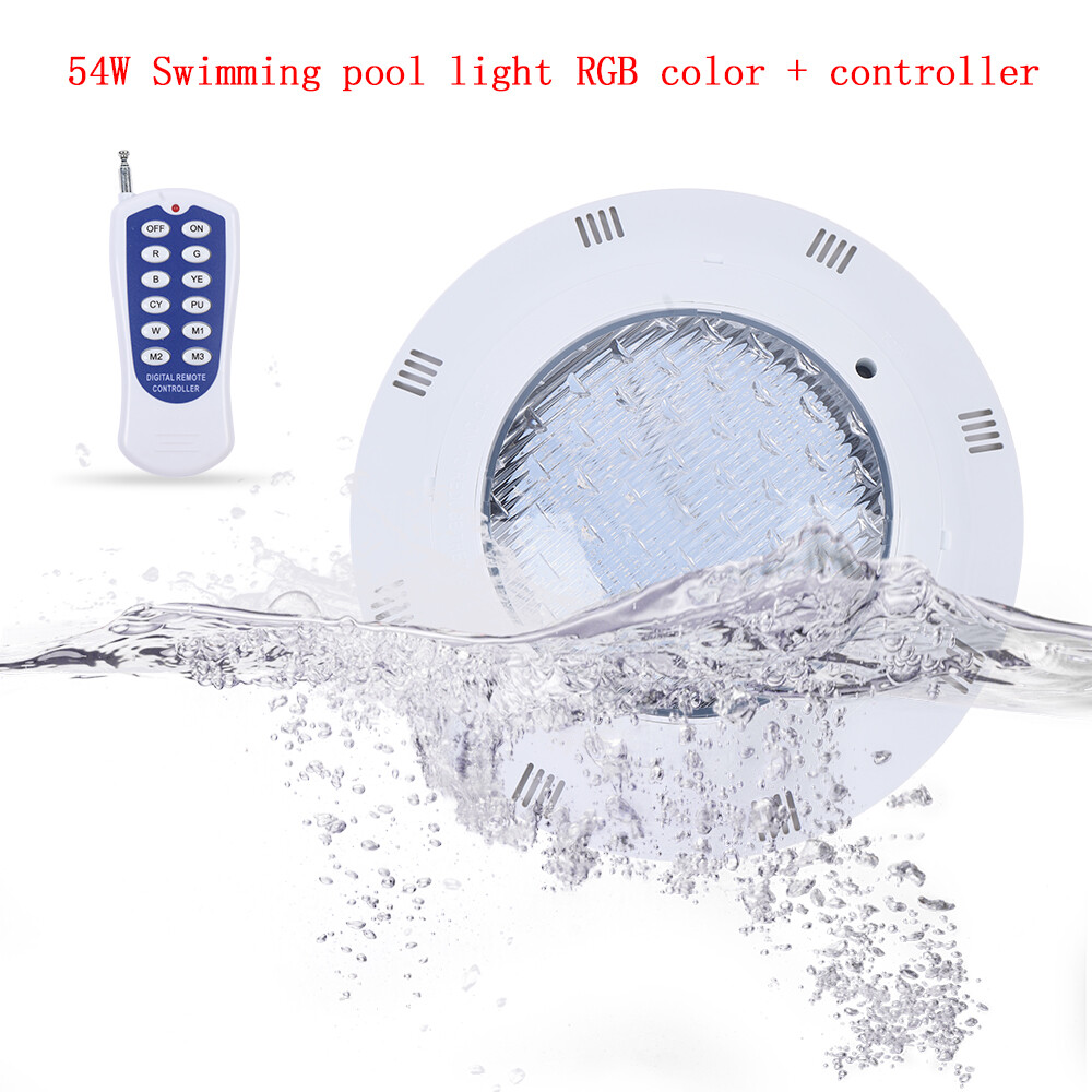 12V 54W Swimming Pool RGB LED Lights Spa Underwater Light Waterproof IP68 Lamp