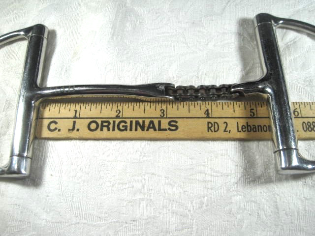 Horse Bit Dee Ring Snaffle Half Bike Chain Titanium 5.5''