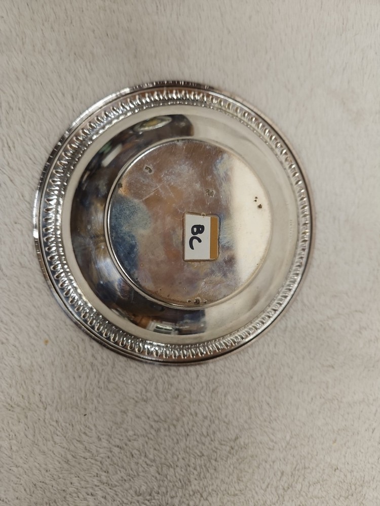 Vintage Silver Plate Dish Decorative Edging