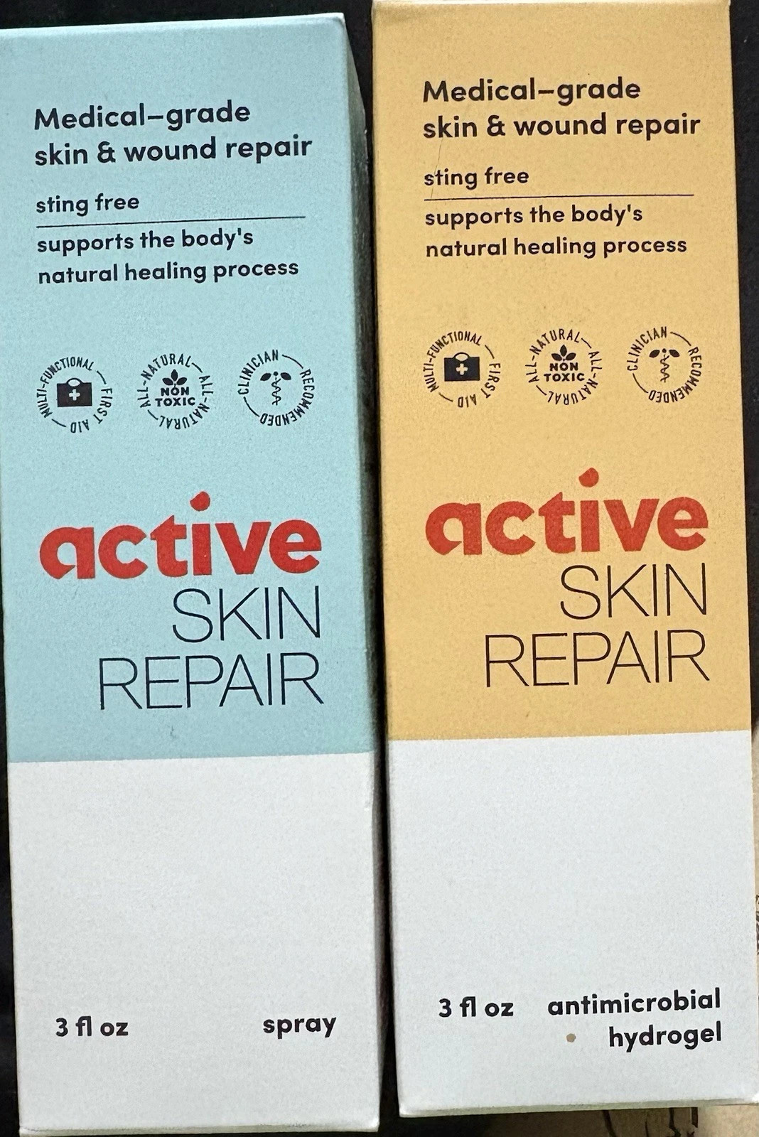 Active Skin Repair First Aid Bundle - Healing Ointment & Antiseptic Spray, 3 oz