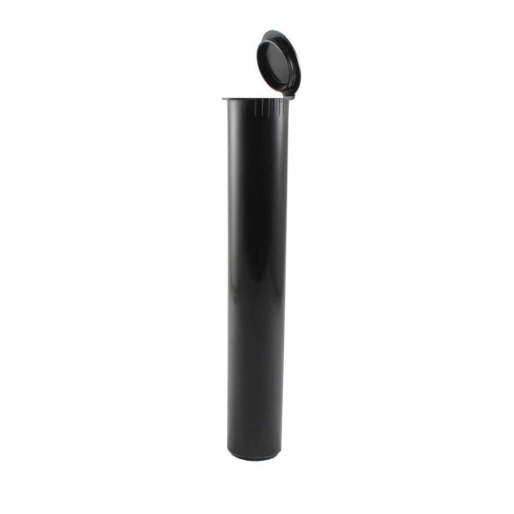 10 Pack - Airtight 109mm Solid Black Squeeze Pop Top Container Tubes