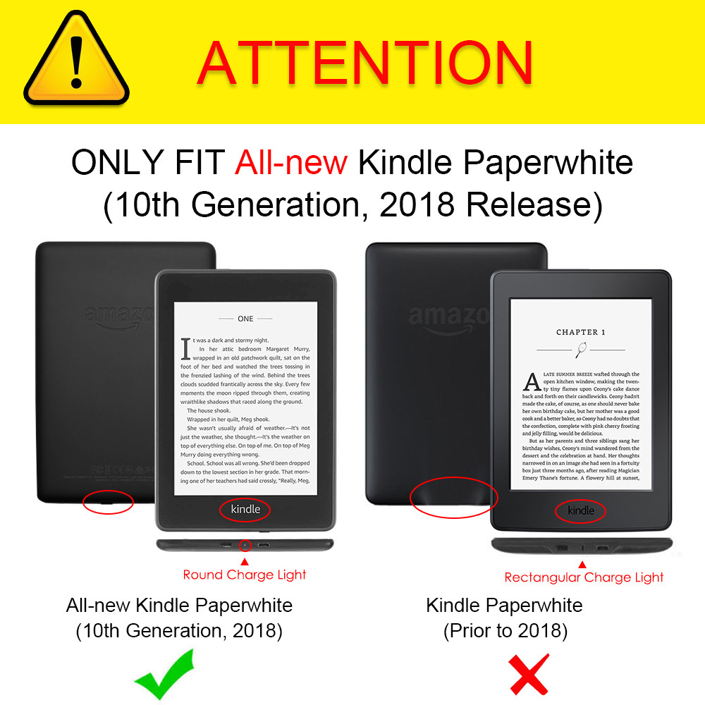 For Amazon Kindle Paperwhite 10th Generation 2018 Case Slimshell Auto Sleep/Wake