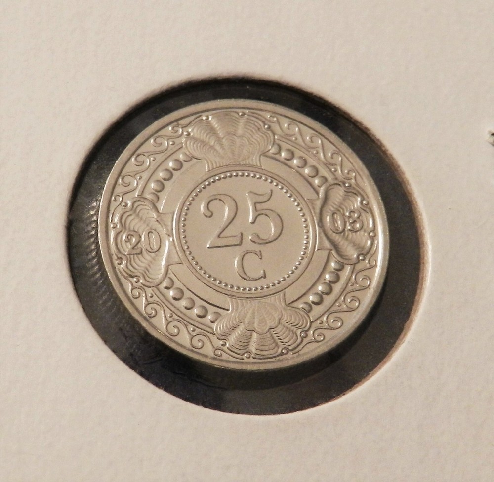 2003 Netherlands Antilles 25 Cents - Nice Coin - See PICS