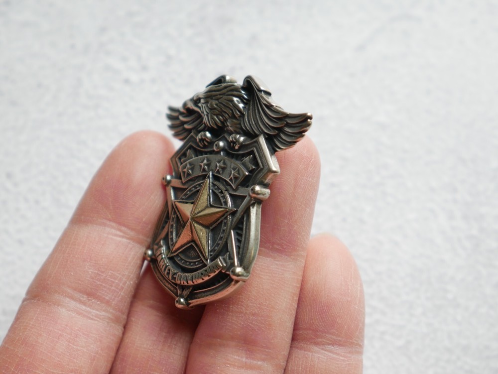Harley-Davidson Solid Metal Eagle Badge With Screw Back