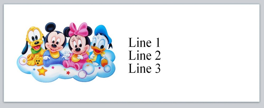 Personalized Address labels Cartoon babies  (c 41)