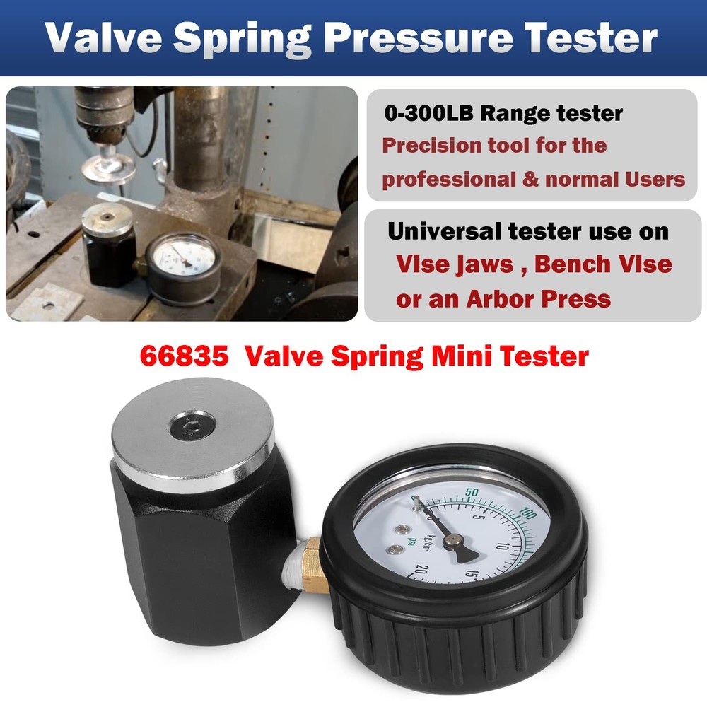 66835 Universal Mini Valve Spring Tester for 0-300LB/5LB Increments Valve Spring