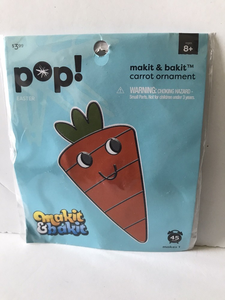 MAKIT & BAKIT EASTER A SMILING ORANGE CARROT SUN CATCHER KIT NIP