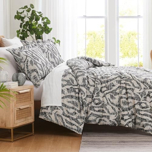 Full/Queen Sized Comforter Bedding Set, Down Full / Queen Khari Slate