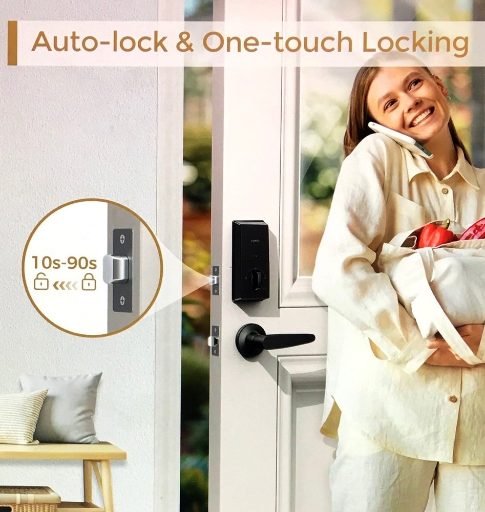 ARPHA Smart Keyless Entry Door Lock, W/2 Handle Set, Bluetooth Elec,Keypad&App.