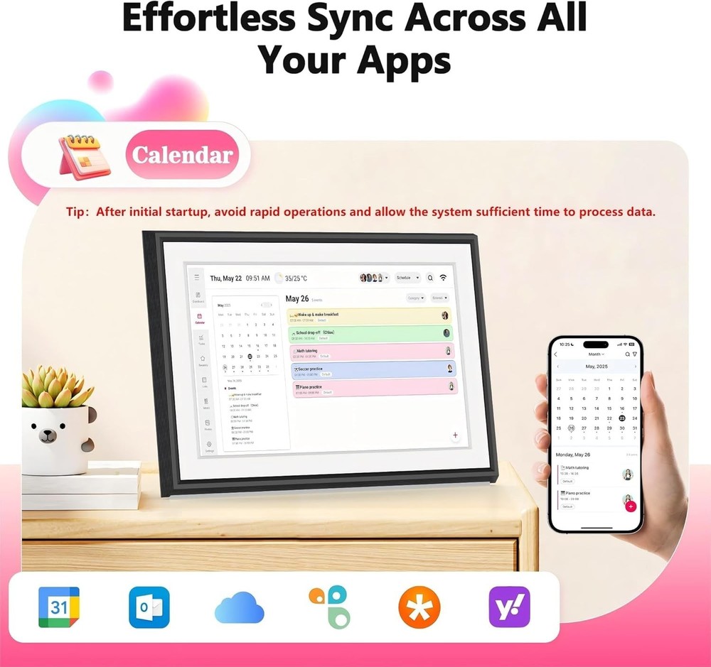 10.1" , Smart Touchscreen Interactive Display, Electronic Organizer for Month...