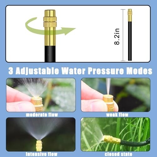 49.21Ft Drip Irrigation System, 360° Bendable Drip Irrigation Kit Automatic Irri