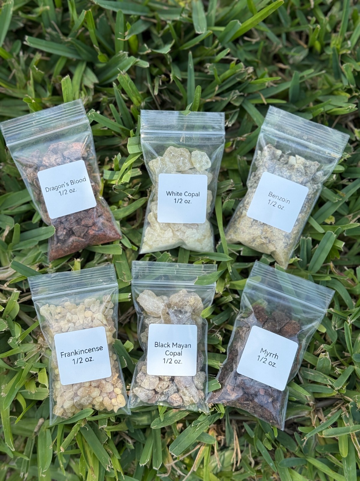 Resin Incense Variety Sampler Set 6 Different Scents. Cleanse. Purify. Balance