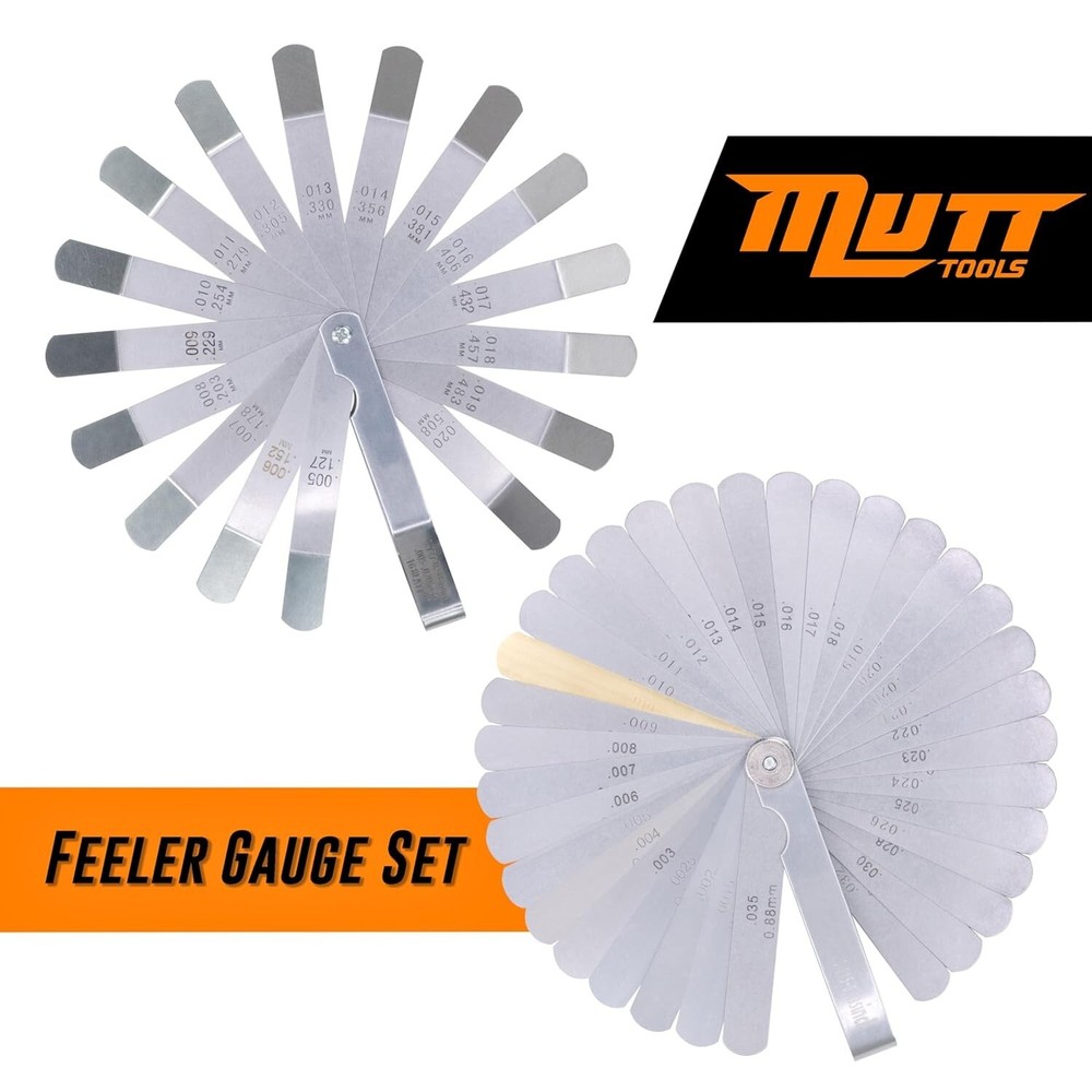 Ultra-Thin 2pc Feeler Gauge Set with Protective Case – Precision Measurements
