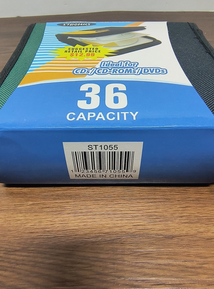 CD STRONICS - CD/DVD (36) Capacity Classic (Black/Green)
