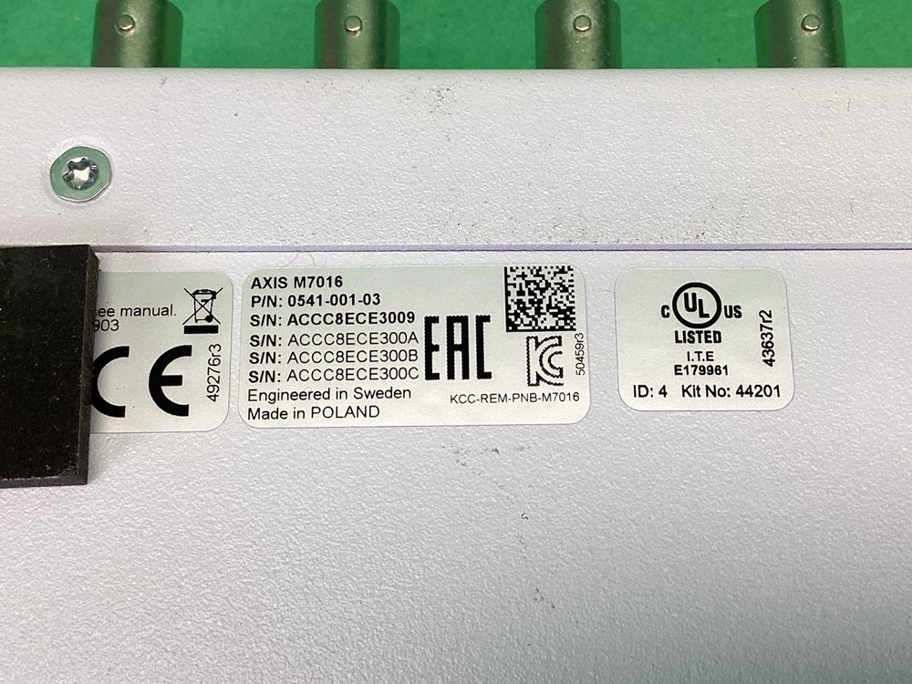AXIS Communications M7016 0541-001-03 Video Encoder - UNTESTED