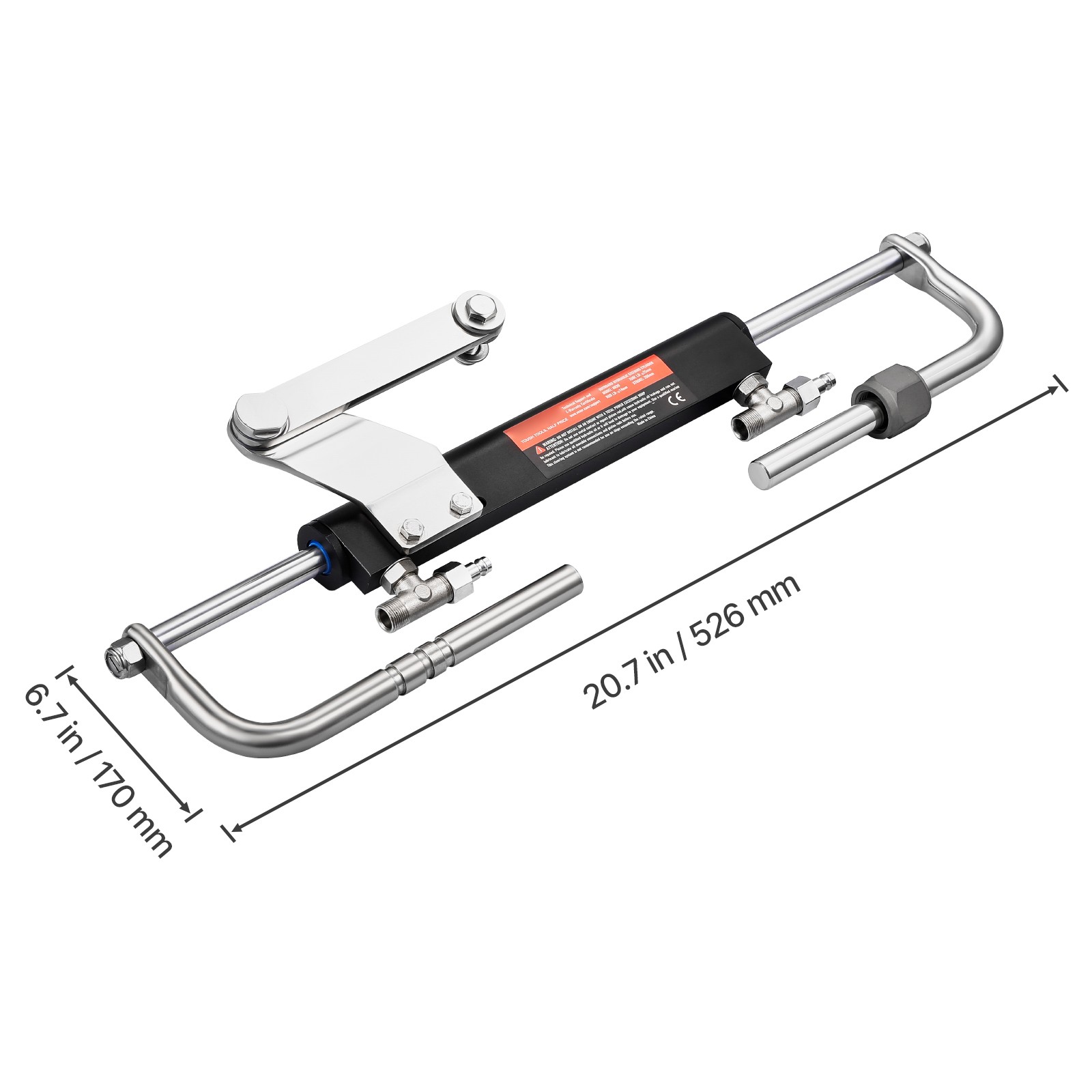 90HP Hydraulic Outboard Steering Kit 2x26ft Hoses Marine Boat Steering System