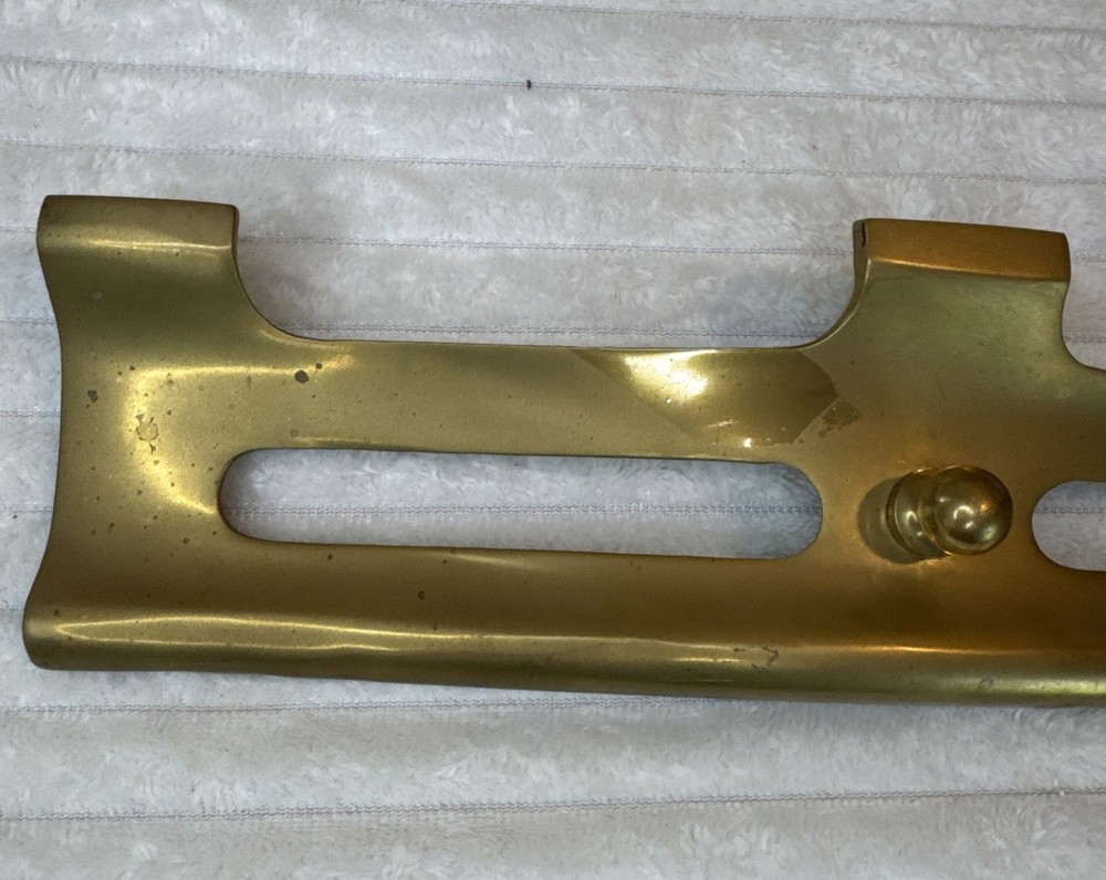Vintage Solid Brass Fire Grate Front Fret Fireplace Guard Approx 15.5" Width