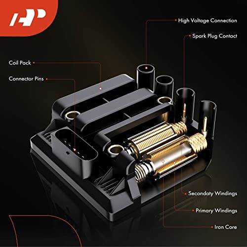 Engine Ignition Coil Pack Compatible with Mercedes-Benz E430 E500, CL500 Black