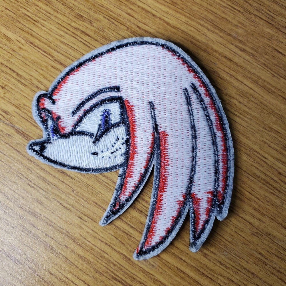 Sonic Knuckles Head Patch 2 3/4 inches