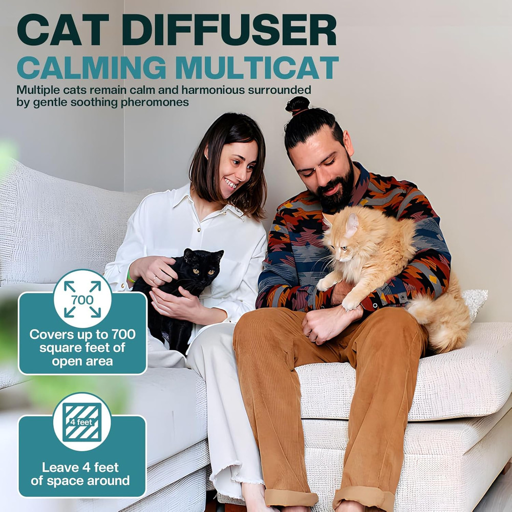 Cat Calming Diffuser 6 in 1 Multicat Calming Pheromones Diffusers Relief Stress