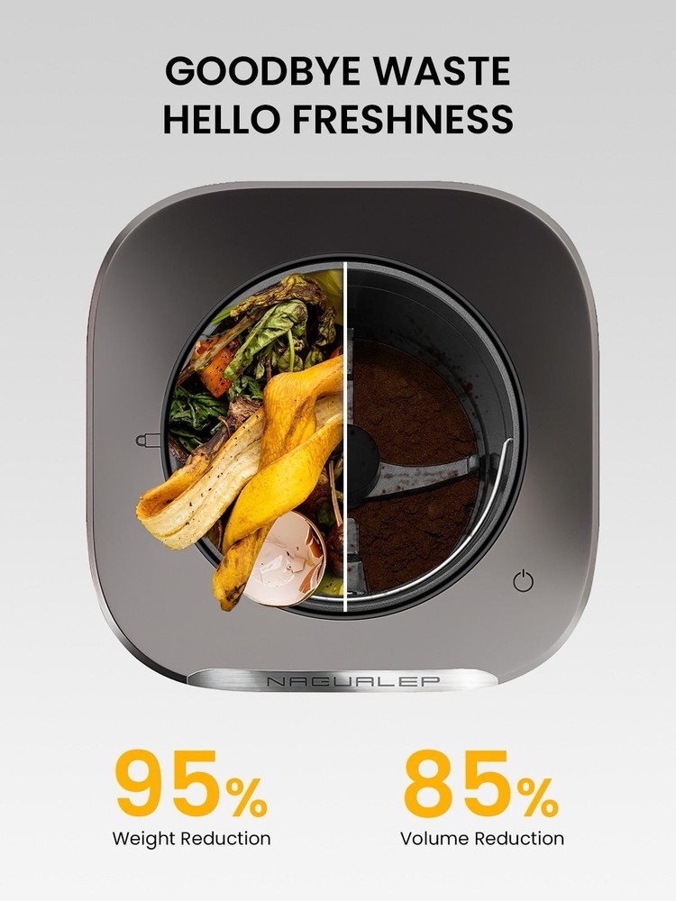 NAGUALEP NA2 Waste Kitchen Composter, Electric Compost...Open Box