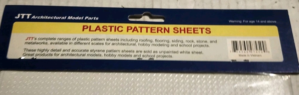 JTP Diamond Plate Pattern O Scale Model Scratch Building Plastic Sheet #97450