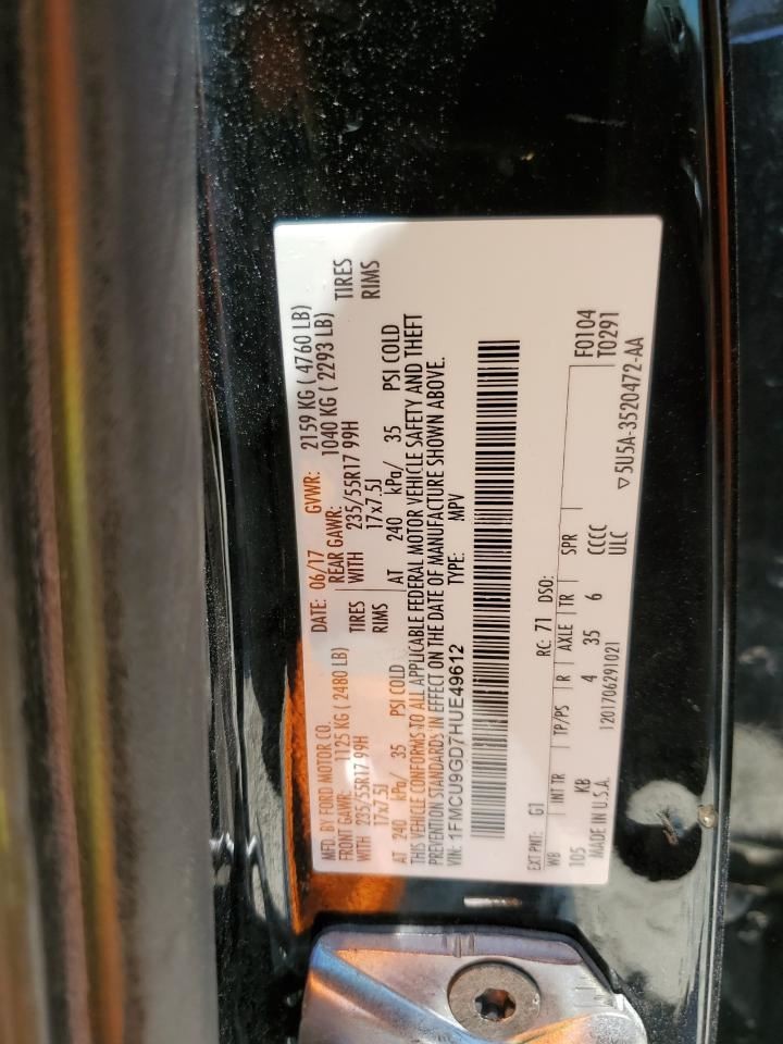 LEFT REAR DOOR WINDOW REGULATOR OEM 2016 FORD ESCAPE
